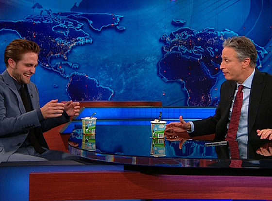 Rob Pattinson, Jon Stewart, The Daily Show Rob Pattinson, Jon Stewart, The Daily Show